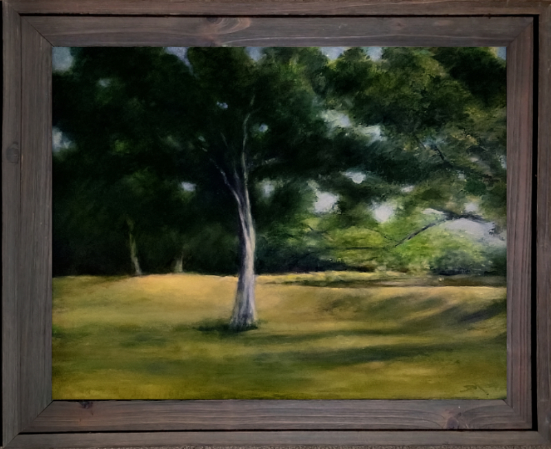 Fort Lowell park Tucson, AZ - oil painting on panel - Stephen Michael Barnes - esem art