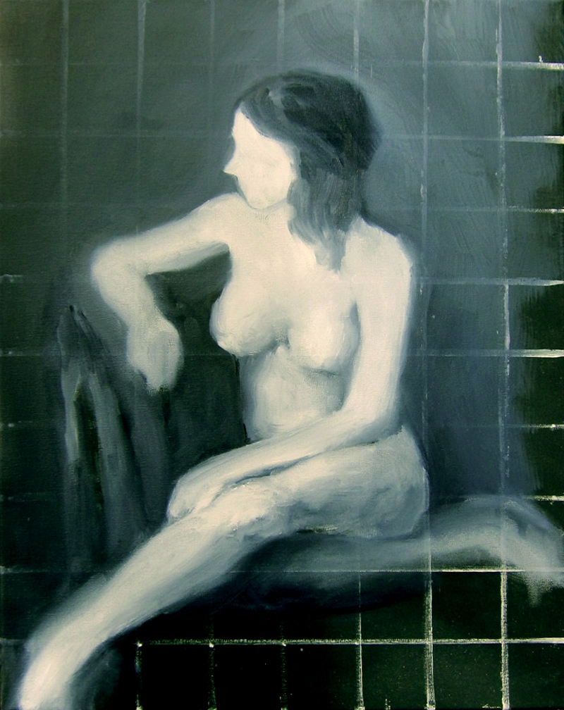 Figure study - oil painting on panel - esem art studio