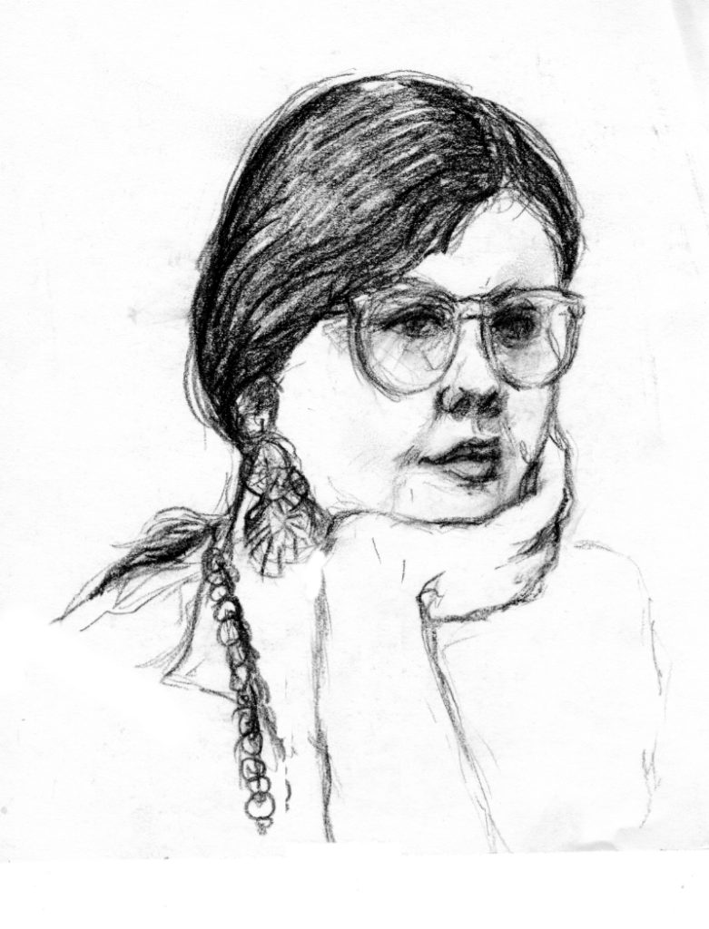 Lisa-portrait-1980 - pencil - esem art studio